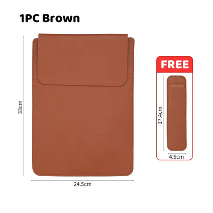 PU 13-Inch Waterproof Laptop Sleeve with Pen Case — MacBook Air/Pro