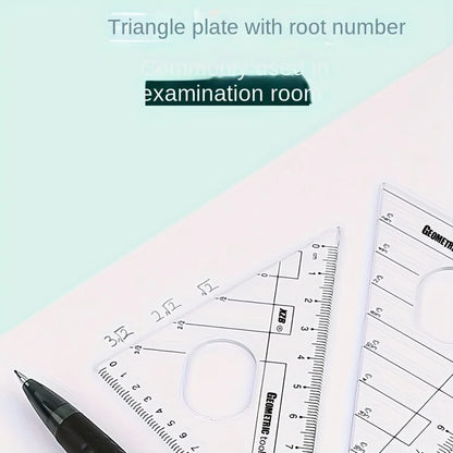 8-Piece Geometry Drawing Set for School — Compass, Mechanical Pencil, Protractor, Ruler & Tripod with Storage Case
