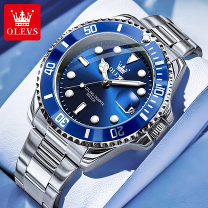OLEVS 5885 Men’s Quartz Watch with Stainless Steel Bracelet