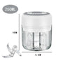 Electric Garlic Chopper & Meat Mincer 100ml/250ml Garlic Press Crusher for Vegetables and Onions