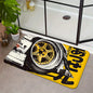VIKAMA Racing Wheels Printed Carpet Soft Noise Reduction Entrance Door Mats Bedroom Bathroom Doorway Mats Home Decoration