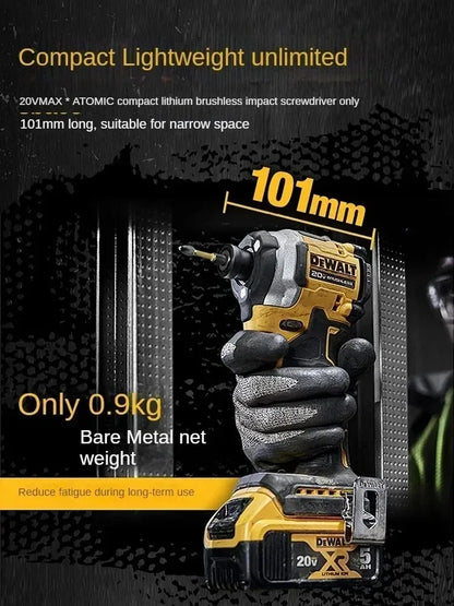 Brushless Cordless Compact Drill Driver, Rechargeable Electric Screwdriver Power Tool