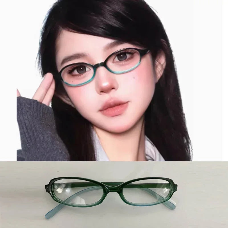 Y2K Retro Rectangle Fashion Glasses - Blue Light Blocking, Acetate Frame, TAC Lens, 4 Colors, Women's Vintage Eyewear