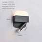 Modern Minimalist Led Wall Lamp USB Charging Indoor Bedroom Lamp Hotel Bedside Reading Lamp Wall Lights Sconce Switch AC 90~240V