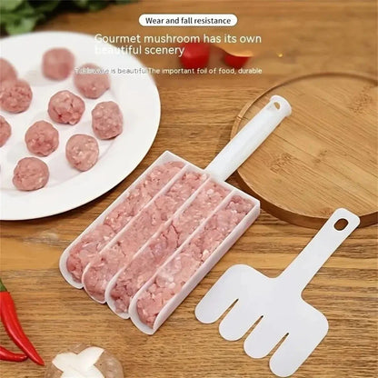 4-Cavity Rice Ball Maker Mold – Plastic Onigiri, Fish & Meatball Scoop