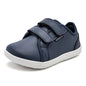 Kids Barefoot Shoes – Minimalist Wide-Toe Lightweight Sneakers with Hook & Loop PU Leather Upper