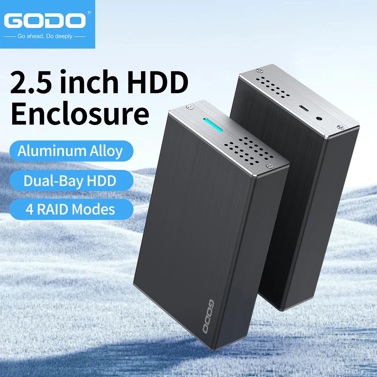 2.5-Inch Dual-Bay RAID External SSD/HDD Enclosure — USB 3.0 UASP