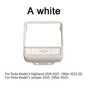 Rear Screen Cover Protector Frame Back Air Vent Trim White ABS Car Interior Accessory for Model Y Juniper