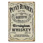 P-Peakys B-Blinders Whiskey Metal Sign - Retro Tin Plaque with Iconic Flat Cap & Whiskey Bottle Art, Eye-Catching Wall Decor