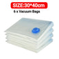 Reusable Vacuum Storage Bags — 7 Sizes, Space-Saving Clothes & Blanket Organizer (Works with Hand Pump or Vacuum Cleaner)