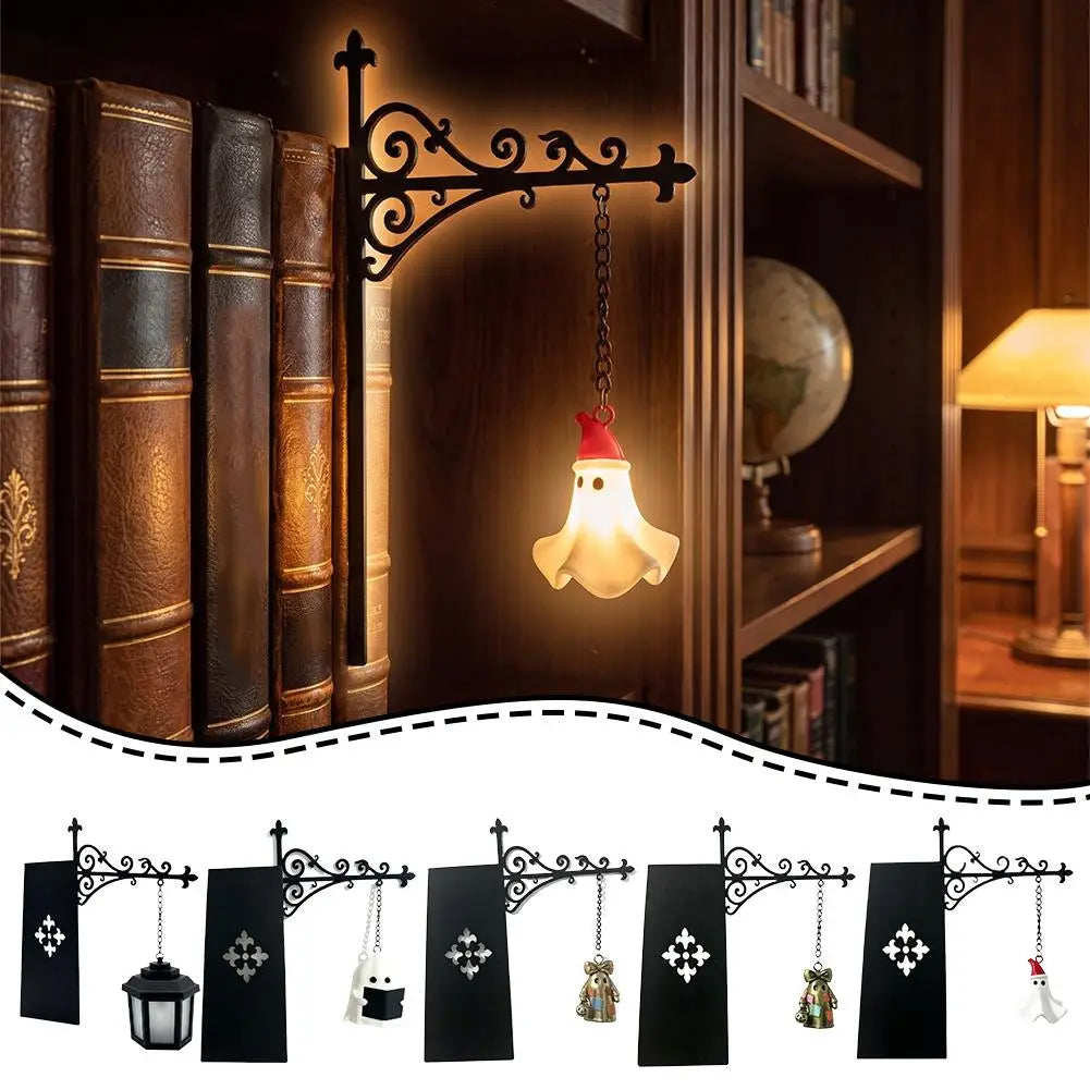 Ghost Reading Book Night Light Ornament, 20 x 18cm
