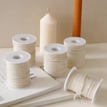 Cotton Candle Wick Roll 50m/61m (164ft/200ft) 21-45 Strand Low-Smoke Eco-Friendly DIY Degreased Wick