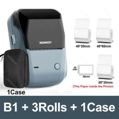 Mini Thermal Label Printer Portable Bluetooth Self-Adhesive Label Maker 2-Inch (58mm) for Round Stickers & Label Rolls
