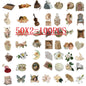 50PCS Retro Stationery Pen Holder Graffiti Stickers Guitar Notebook Luggage DIY Waterproof Stickers