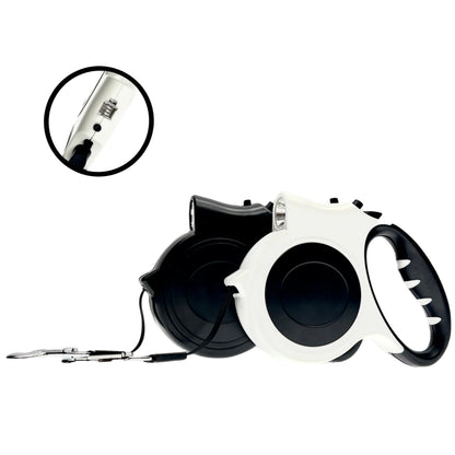 Illuminated Retractable Dog Leash 16 ft (5 m) – Adjustable LED Walking Leash for Medium & Large Dogs