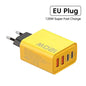 120W 4-Port USB-C PD Fast Charger Wall Adapter, 2 USB-C + 2 USB-A Quick Charge with US/EU Plugs