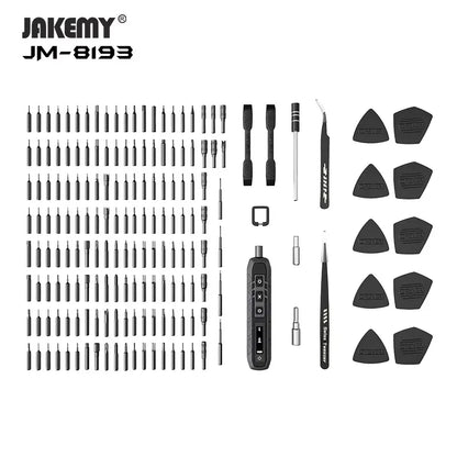 180-in-1 Precision Electric Screwdriver Set Magnetic Phillips Torx Hex Bits with LED Case