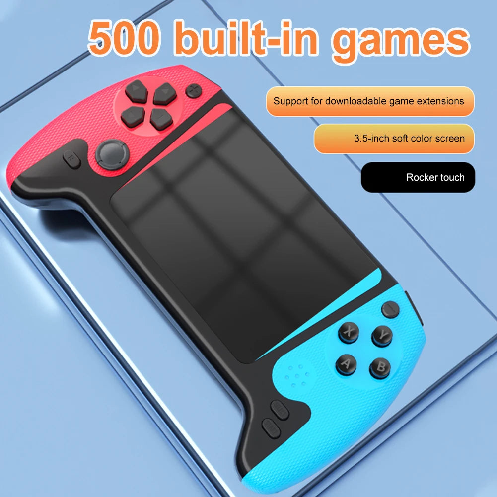 Retro Handheld Game Console - 3.5" Screen, 500 Classic Games, TV Output, 2-Player, 1200mAh, Kids & Family Gift