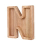 26-Letter Wooden Piggy Bank A-Z Alphabet Coin Money Box Kids Savings Jar Desktop Decor Gift