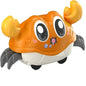 Interactive Crawling Crab Toy - Double Return Force & Bubble Simulation | Fun Baby Sensory Toy for Toddlers