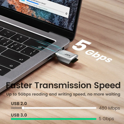 USB-C Micro SD Card Reader USB 3.0 OTG TF Adapter for Laptop, Phone and Tablet — macOS, Windows, Android Compatible