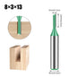 Tungsten Carbide Router Bit 3-20mm (0.12-0.79 in) Diameter, 8mm (0.315 in) Shank, Single/Double Flute Straight Bit for Woodworking