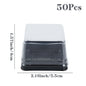 50pcs Transparent Cake Box Container Transparent Cupcake Dome Pastry Baking Packaging Boxes Wedding Party Supplies Gifts Decor