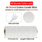 100 m (328 ft) Cotton Candle Wick Roll – Eco-Friendly Square Braided Wicks for DIY Candle Making & Handmade Candles