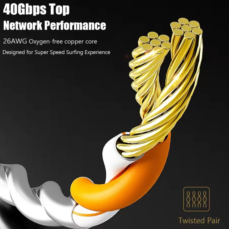 DIXSG CAT 6A Shielded Ethernet Patch Cable - RJ-45, 10 Gbps, 500MHz, CE Certified - 6m or 12m