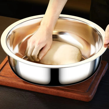 Oversized 36cm Metal Cooking Nesting Salad Bowls Large Capacity Washing Bowl Stainless Steel Mixing Bowl Set for Cooking