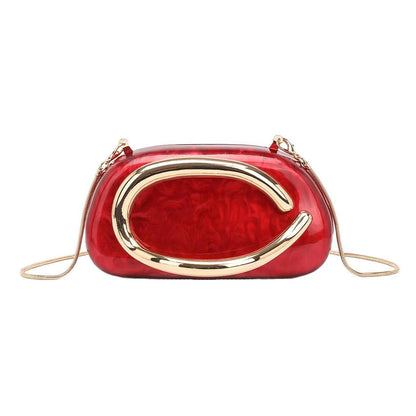 Luxury Metal Box Clutch Bag – Women’s PVC Evening Handbag for Wedding, Bridal, Party & Banquet, Crossbody Shoulder Purse, 11 Colors
