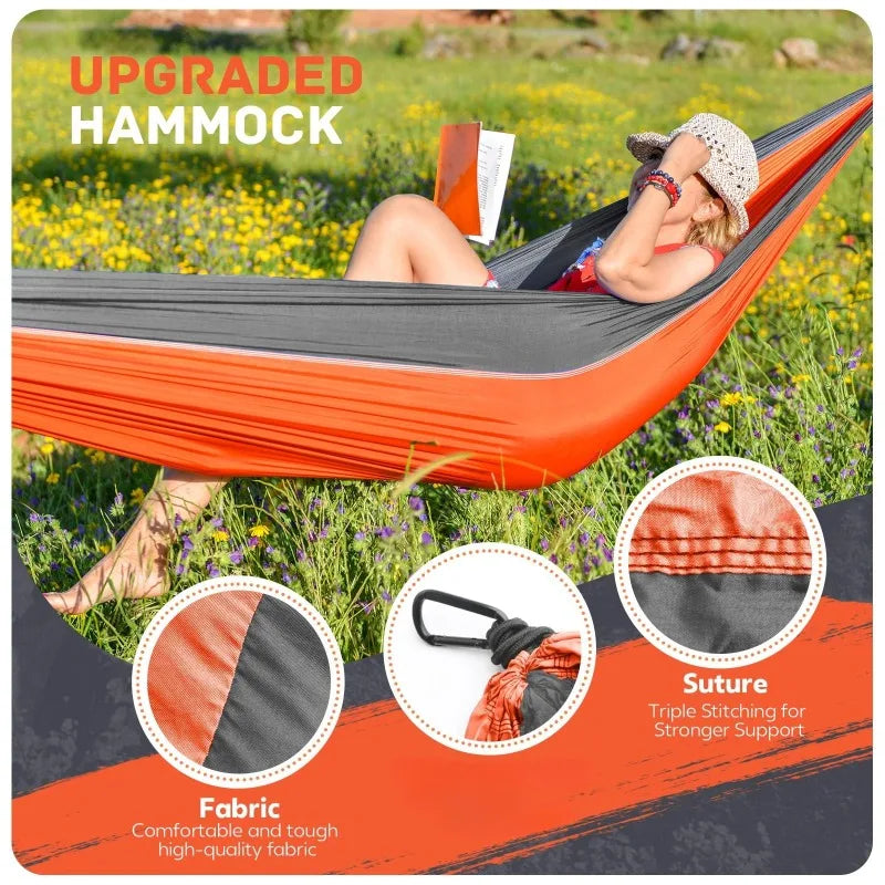 Camping Hammock Lightweight, Portable Hammocks Parachute Hammock with