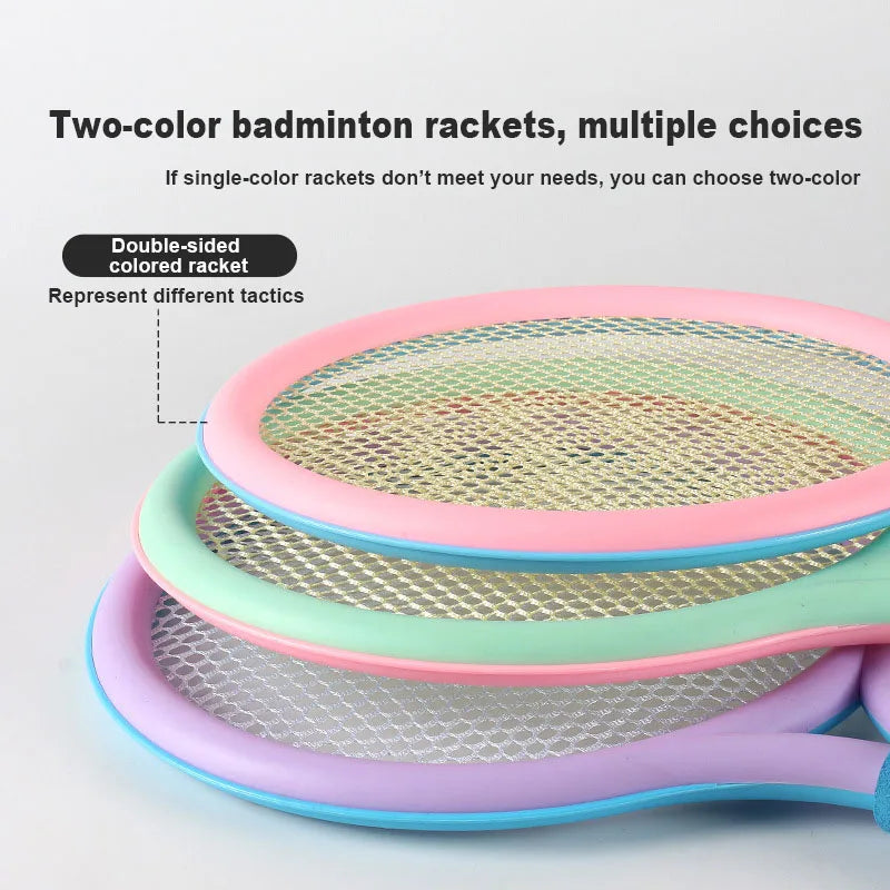 Racket Tennis for Children Outdoor Sports Badminton Racket Kindergarten Toy Set for 3-12years Old Badminton Sets