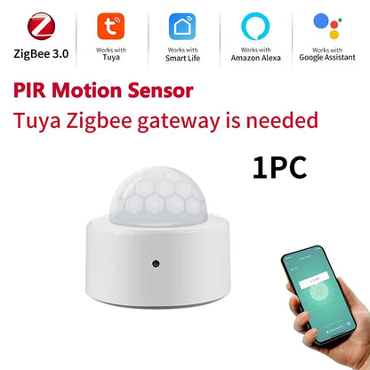 Zigbee PIR Motion Sensor & Light Detector - Smart Home Motion Sensor with Mobile App Control
