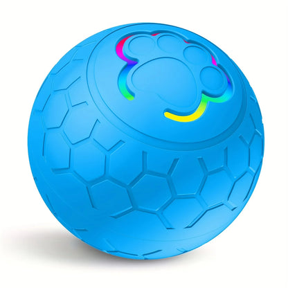 Interactive Rechargeable Pet Toy Ball – Automatic Bouncing & Rolling with RGB LED Lights for Dogs & Cats