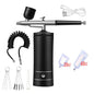 Portable Airbrush Compressor Kit for Nail Art, Cake Decorating & Crafts – 0.3mm Nozzle, Rechargeable