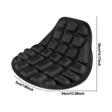 EVA Foam Motorcycle Seat Cushion Pad 340x360mm (13.4x14.2 in) Universal Breathable Shock-Absorbing Bike Seat