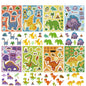 8/16/24PCS Cute Dinosaur Puzzle Stickers, Face Stickers Handmade DIY Creative Personalized Decoration Waterproof Sticke