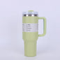 40 Oz / 1200 Ml Insulated Mug with Handle and Straw, Stainless Steel Tumbler with Spill-proof Lid for Hot or Cold Drinks