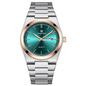 Men's Quartz Stainless Steel Watch 40-44mm Dial, 3ATM Water-Resistant Luminous Chronograph with Date