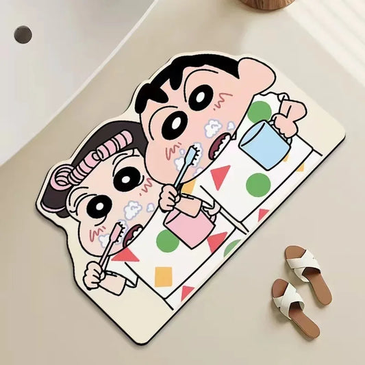 Cartoon Anime Quick-Dry Bath Mat – Soft Absorbent Shower Rug for Bathroom & Home Gifts