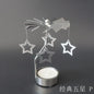 Spinning Metal Carousel Tea Light Candle Holder, Rotating Christmas Candelabra for Home Decor (3.15 x 5.12 in / 8 x 13 cm)
