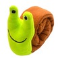 Dog Puzzle Feeder Plush Snail – Interactive Squeaky Chew Toy for Puppies & Dogs
