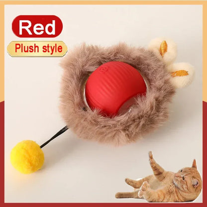 Automatic Rolling Ball Cat Toy – USB-C Rechargeable Interactive Silicone Magic Ball, Prey-Simulating Training Toy for Cats