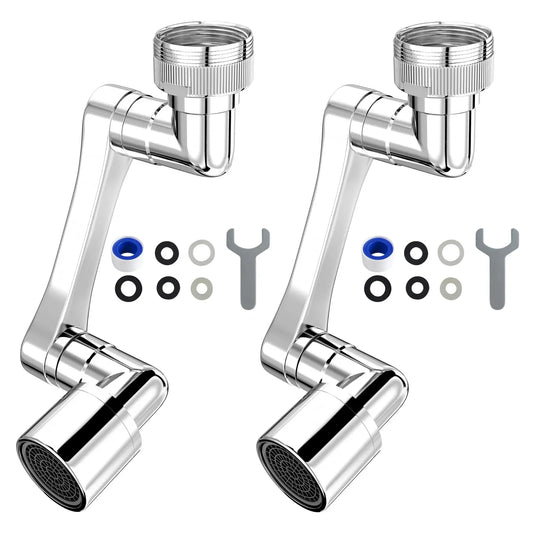 1080° Universal Rotating Faucet Extender – Dual-Mode Swivel Aerator for Kitchen & Bathroom