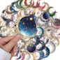 50/100PCS Creative Fantasy Galaxy High Beauty Ins Style Atmosphere Stickers Envelope Sealing Stickers Waterproof Sticker