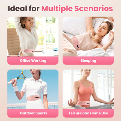 AFDEAL Menstrual Heating Pad & Vibration Massage Belt – Cordless Period Pain Relief Wrap for Women