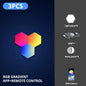 RGB Hexagonal Smart Wall Lamp - Color-Changing LED Panels with App Control, Music Sync & DIY Ambient Night Light for Bedroom Game Room