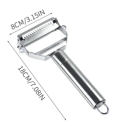 Stainless Steel Double-Head Vegetable Peeler - Multi-Function Fruit & Melon Peeler