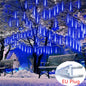 50cm (19.7in) 8-Tube LED Meteor Shower Rain String Lights - EU Plug Outdoor Fairy Garden Lights for Wedding & Christmas